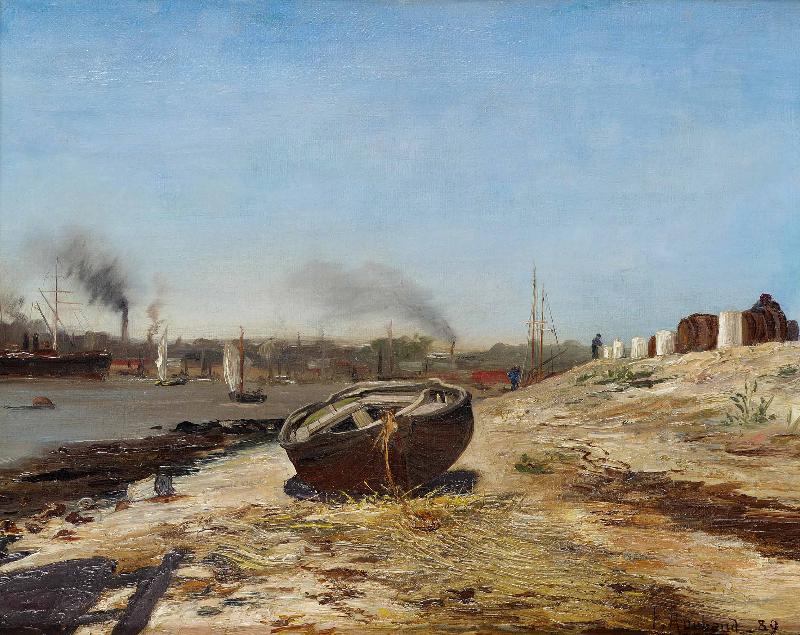 Franz Roubaud Boat on the shore oil painting picture